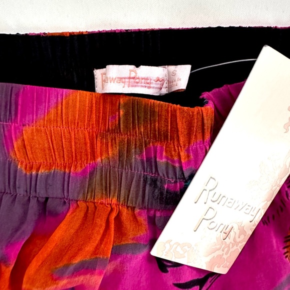 RUNAWAY PONY AUSTRALIA 100% SILK COLORFUL FLORAL STRAPLESS SHEATH MAXI DRESS SzS - Picture 8 of 12